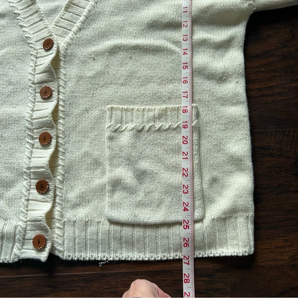 [Liz Baker] White Button Cardigan - Picture 6 of 9